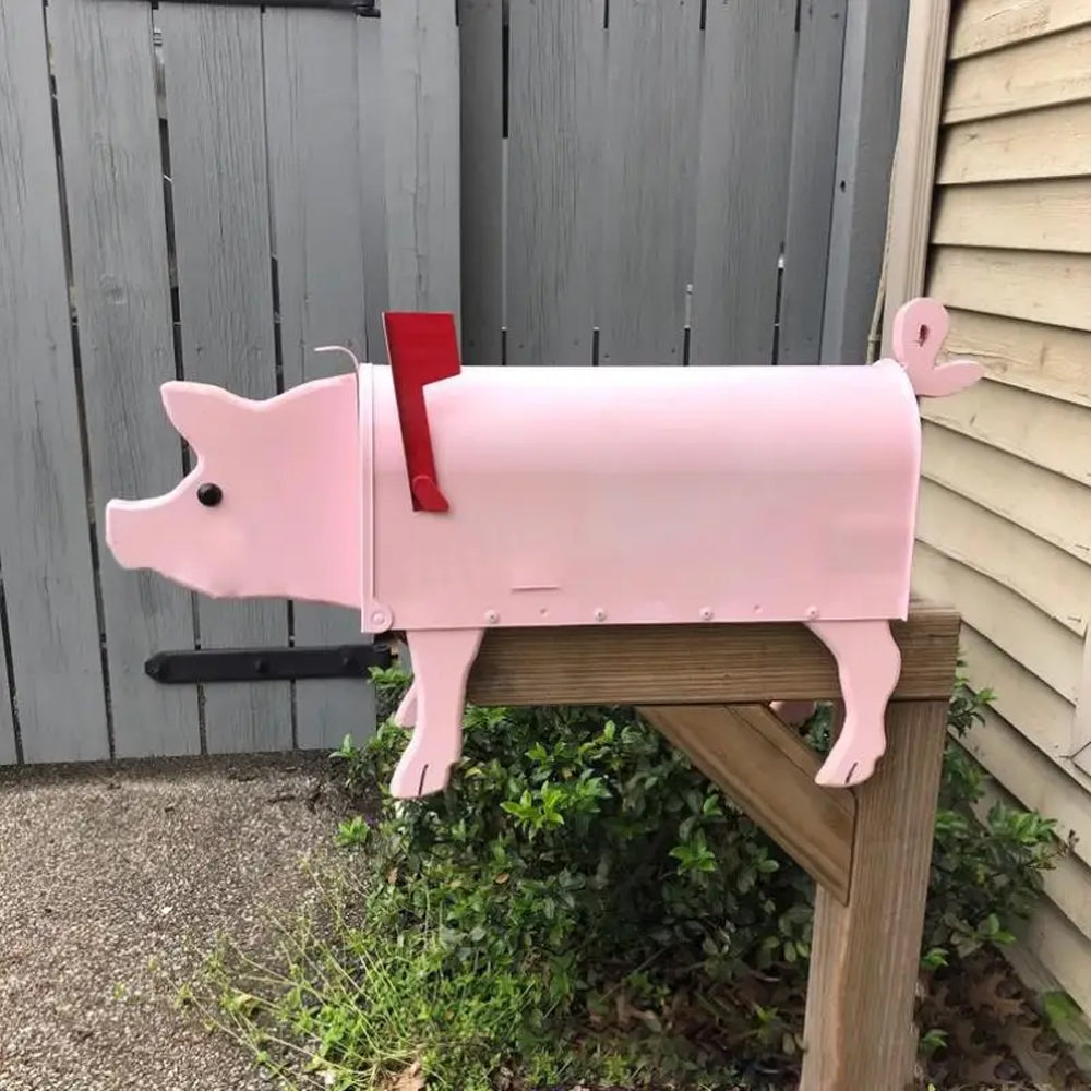 Unique Chicken Cow Horse Pig Metal Mailbox for Farm Garden Decoration