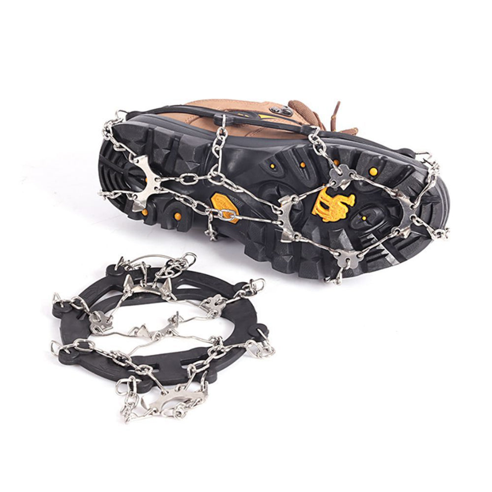 Ice Snow Grips for Shoes Traction Cleats with 10 Stainless Steel Spikes