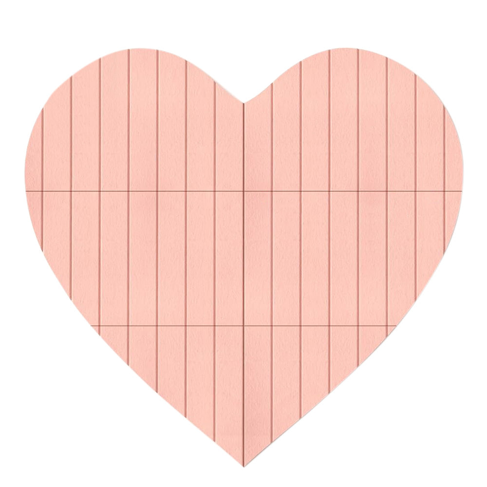 75x74cm Heart Shaped Felt Photo Message Display Board with Adhesive Dots