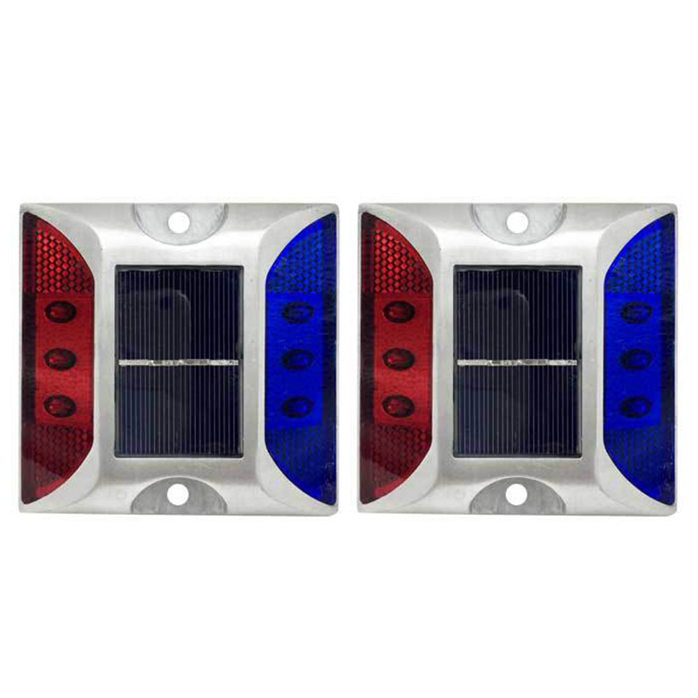 2 Pack Solar Deck Lights for Outdoor Roadway Driveway and Path Marking