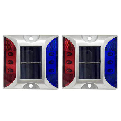 2 Pack Solar Deck Lights for Outdoor Roadway Driveway and Path Marking