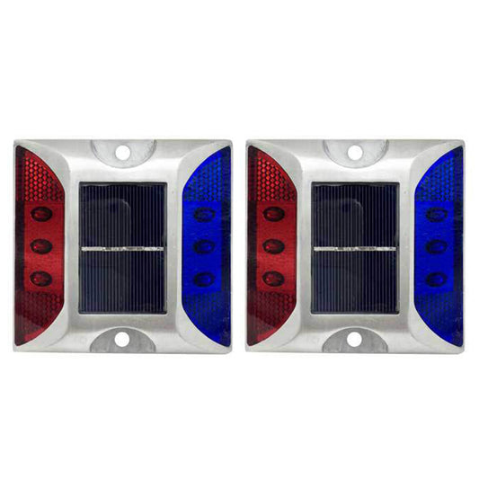 2 Pack Solar Deck Lights for Outdoor Roadway Driveway and Path Marking