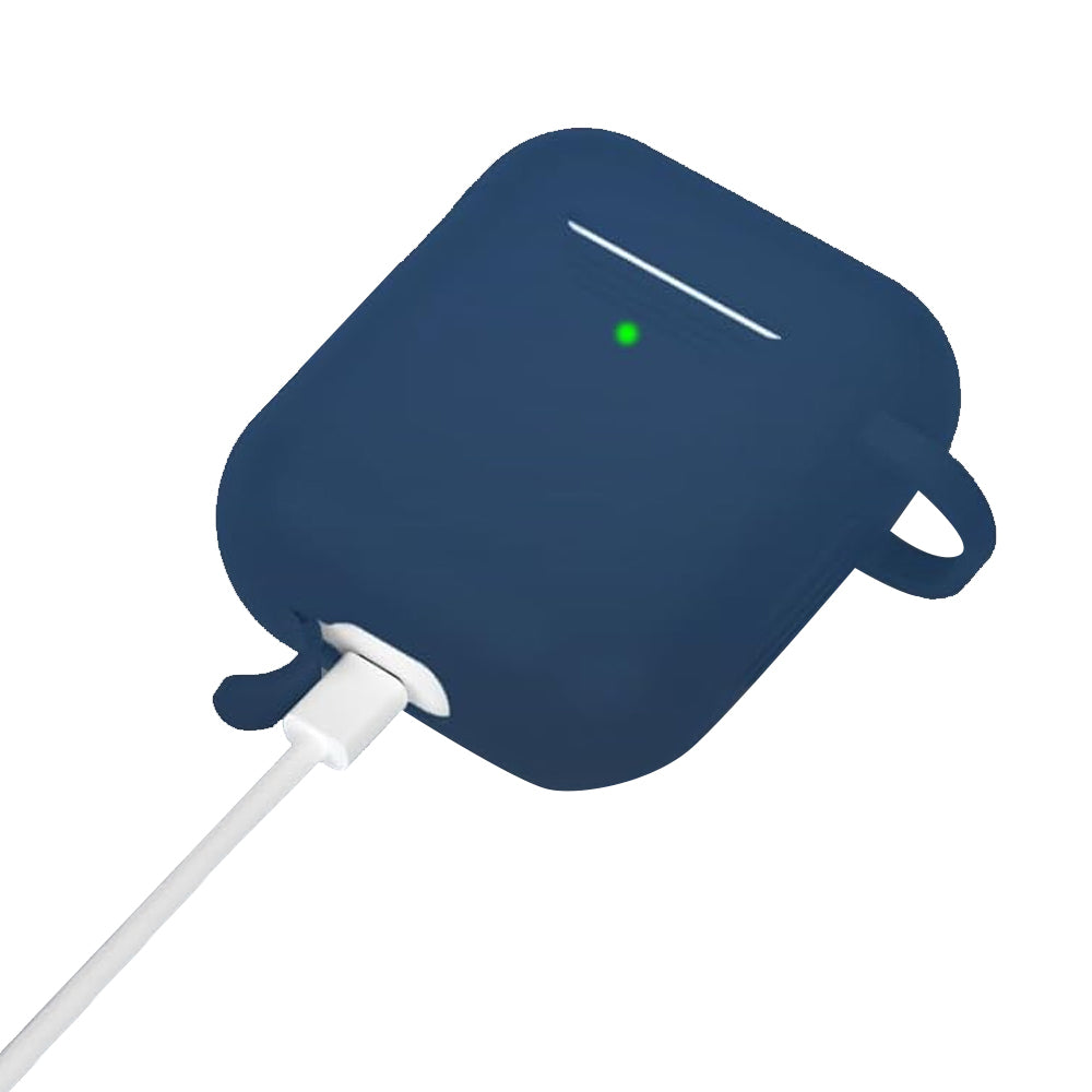 Silicone Case Cover Compatible with AirPods 2nd and 1st Generation with Cleaner kit  and Keychain