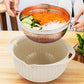 4 In 1 Double-layer Rotatable Colander Bowl Set with Lid and 3 Blades