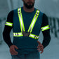 4Pcs Reflective Adjustable Security Vests with 4 Arm Bands for Running