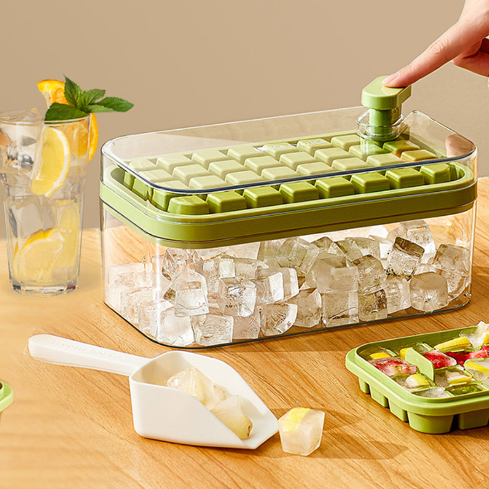 Ice Cube Tray with Lid and Bin for Freezer 64Pcs Ice Cube Mold