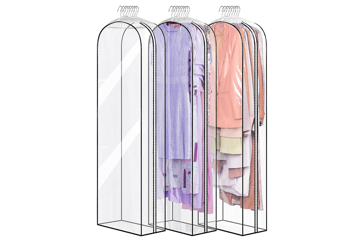 All Clear Garment Bags Hanging Clothes Waterproof for Suit Shirts Coats Dresses