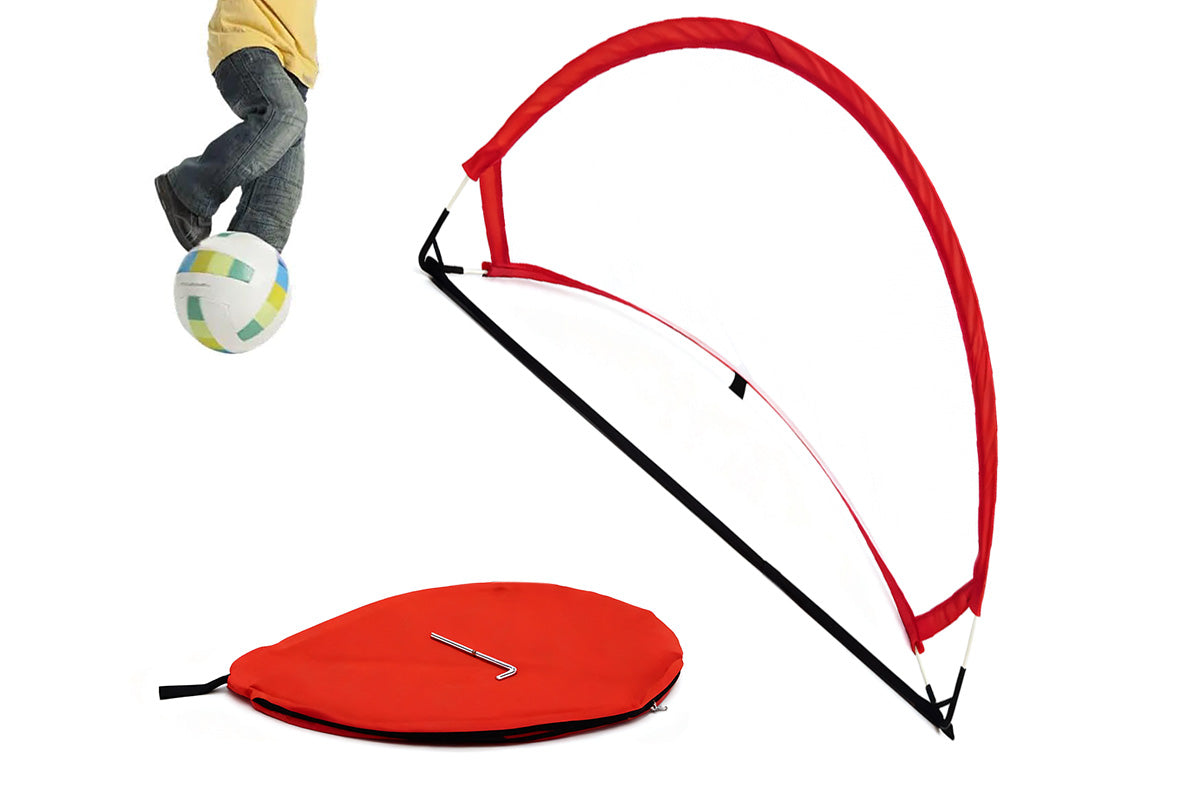 Portable Pop Up Soccer Goal Set with 3 Ground Pegs and Storage Bag