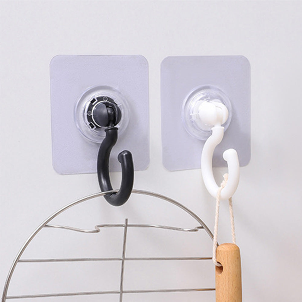 10 Pcs No Drill Ceiling Hooks 360 Degree Rotating Self Adhesive Hooks
