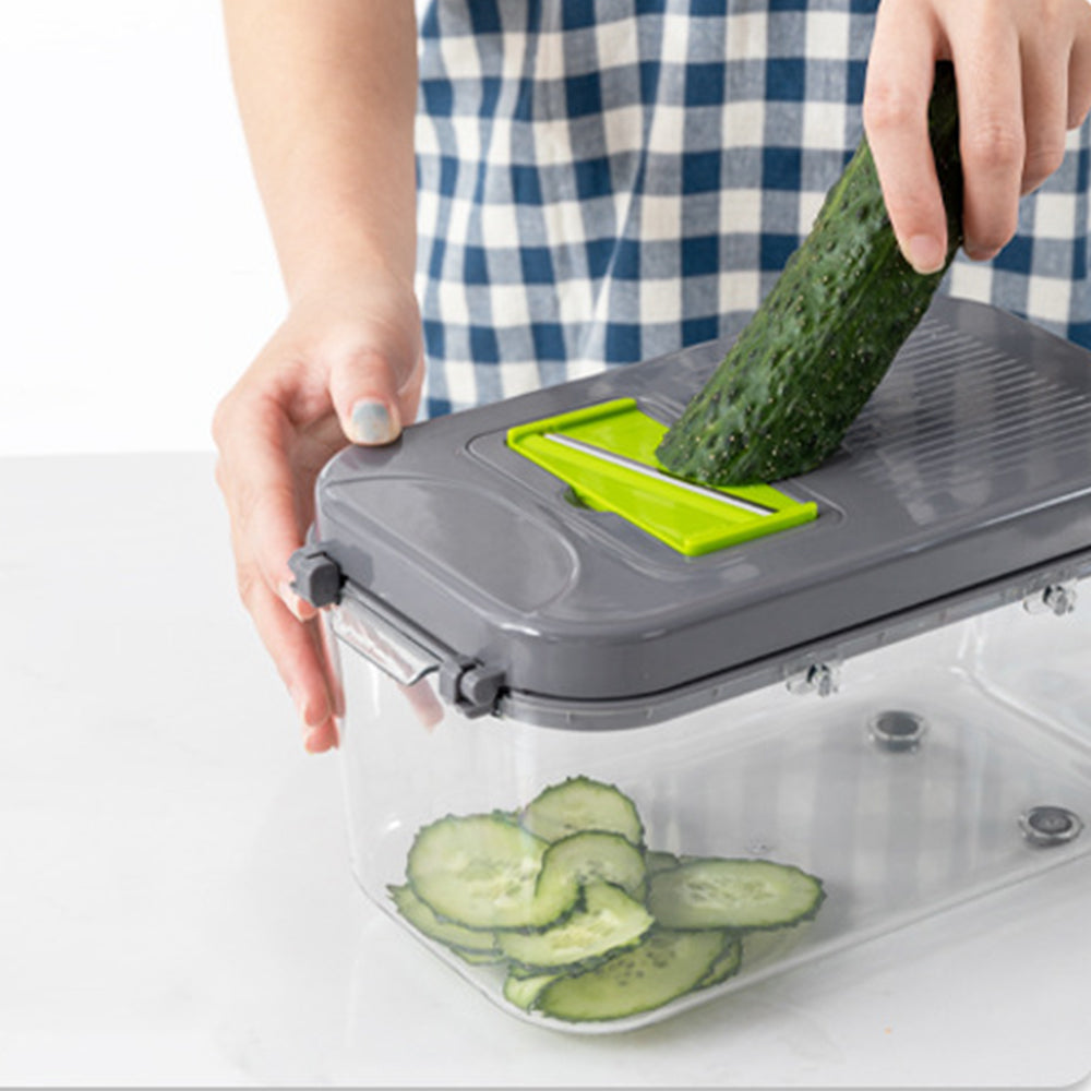 22-in-1 Vegetable Fruit Chopper Slicer with 13 Stainless Steel Blades