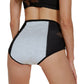3Pcs Women Menstrual Period Underpants Nylon Panties Leakproof Briefs-Black