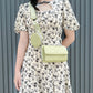 PU Leather Wide Strap Crossbody Bag with Coin Pouch for Women