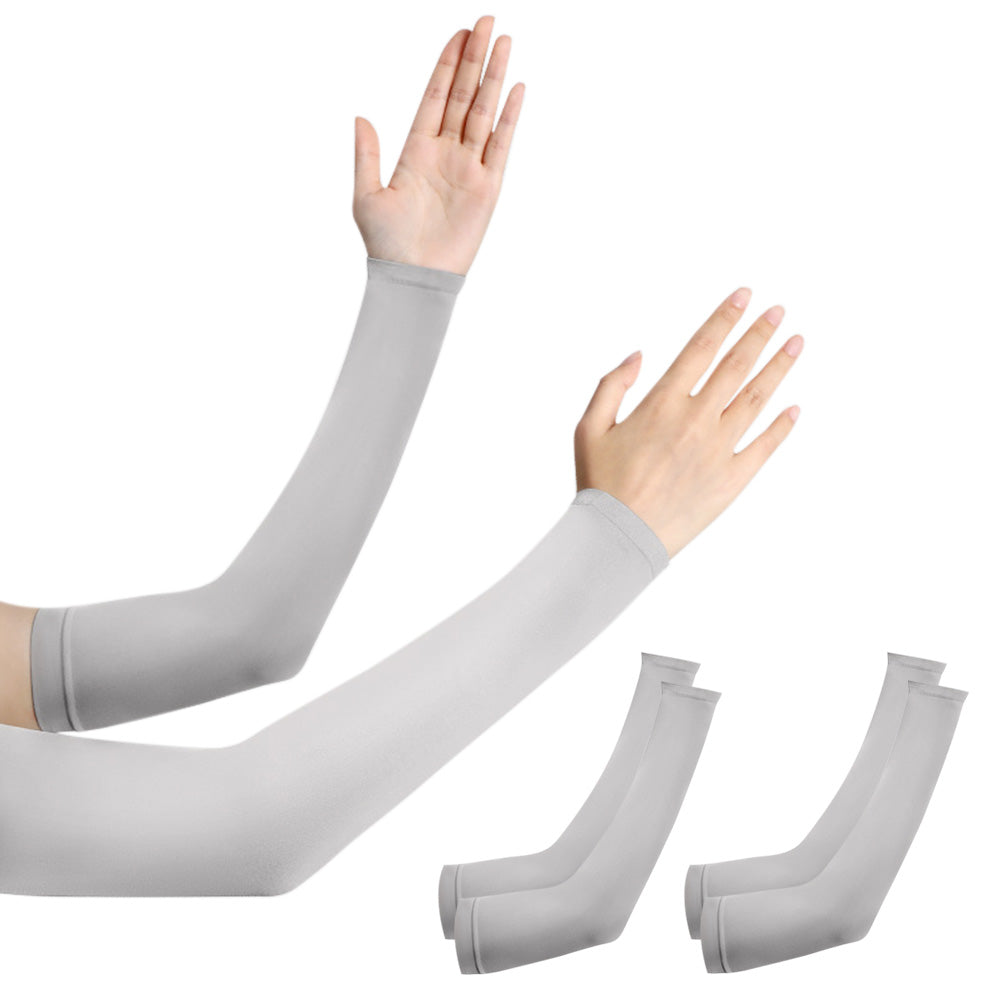 3 Pairs 40cm Straight Nylon Spandex Cooling Arm Sleeves without Thumb Holes
