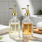 2 Pack 500ml Square Glass Syrup Soap Dispenser Bottles with Funnel