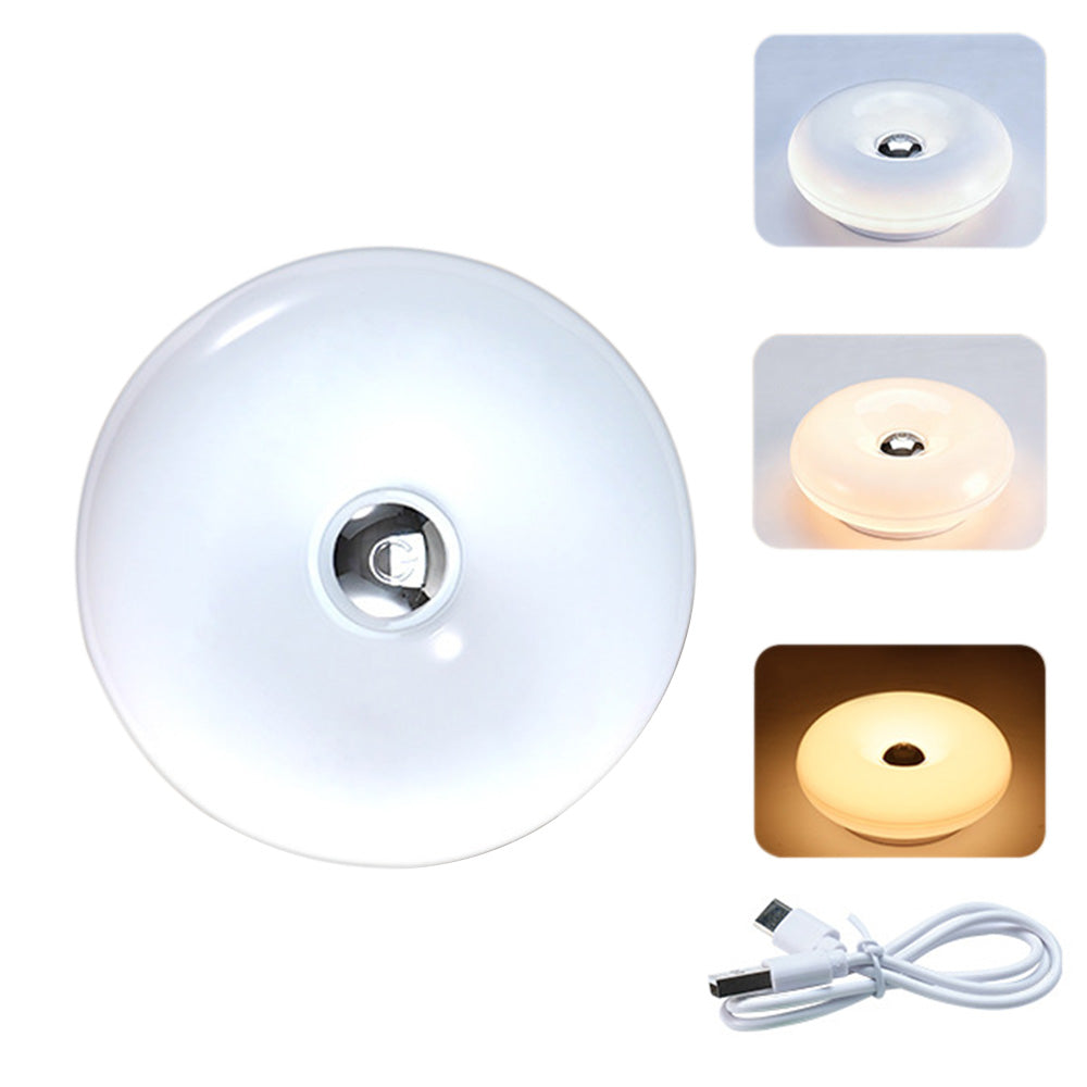 Rechargeable Donut Table and Wall Lamp with Touch Dimming