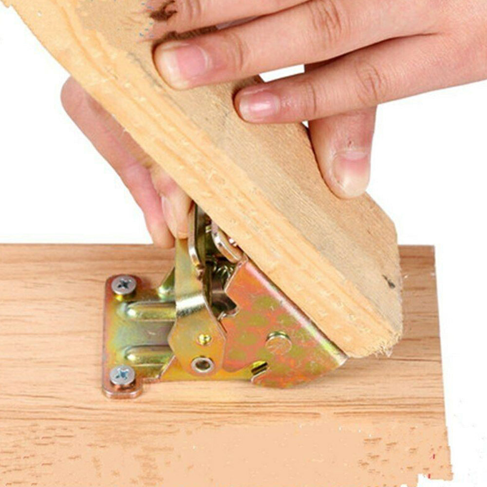 4Pcs 90 Degree Self Locking Folding Hinge for Tables Chairs and Workbenches