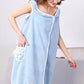 135x80CM Coral Fleece Bath Towel Wearable Wrap Absorb Bathrobe With Pocket