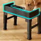 Dog Bowl Stand 5 Height Adjustable Raised Feeder with 2 Stainless Steel Bowls-Black