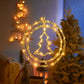 2Pcs Christmas LED Decoration Lights Battery Operated Double Ring LED String Christmas Decoration