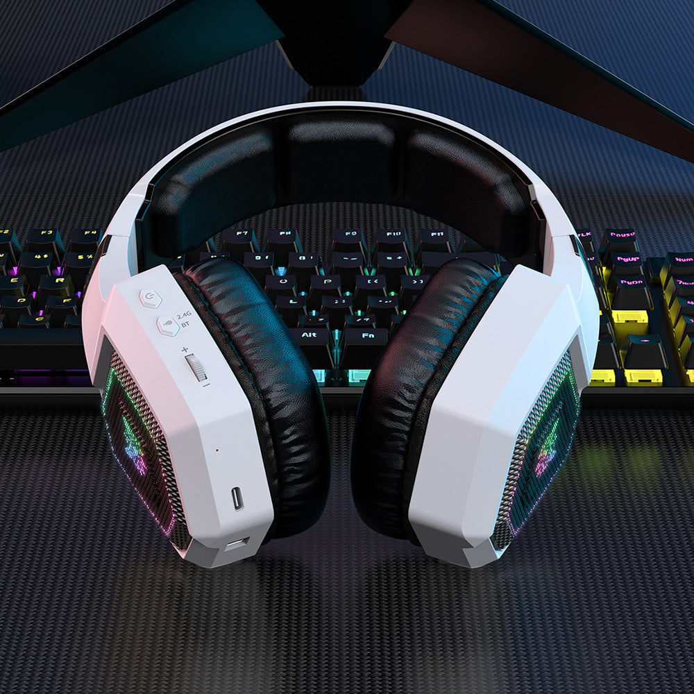 2.4GHz Wireless Gaming Headset Mic Headphone Stereo Surround Microphone for PC