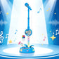 Adjustable Karaoke Microphone Toy with Stand and Flashing Lights for Youngsters