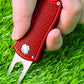 2PCS Golf Divot Repair Tool Putt Alignment Ball Marker Pop-up Fork Tine
