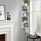 5 Tier Large Zigzag Corner Wall Mounted DVD CD Storage Display Shelf