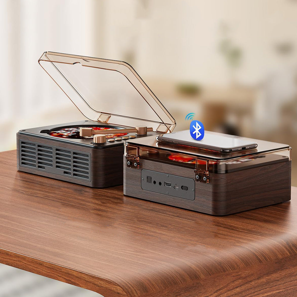 Retro CD Player Multifunctional Music Player with Bluetooth FM Radio for Home Use
