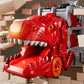 Foldable Dinosaur Truck with Dual Tracks and 6 Small Cars for Home Outdoors
