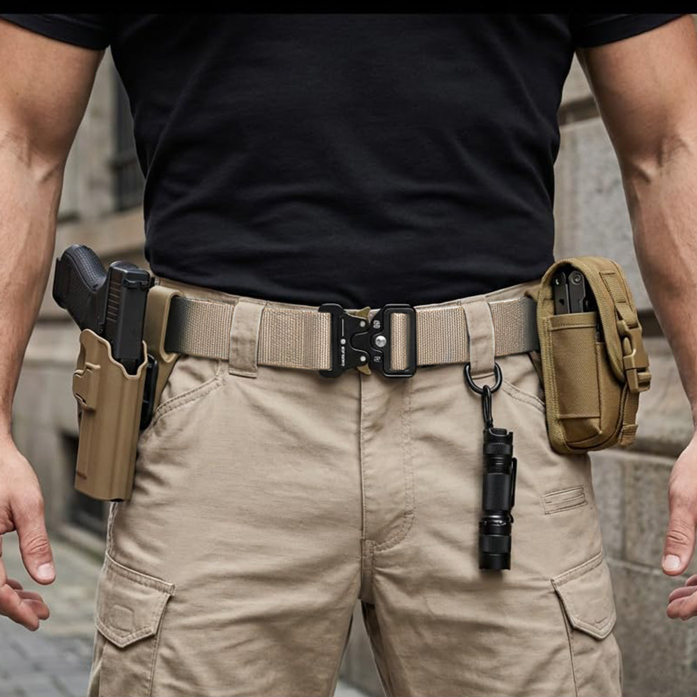 Nylon Tactical Belt Quick-Release for Outdoor Work Daily