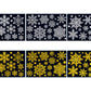 Christmas Window Clings Snowflakes Static Stickers Gold Silver for Holiday Decorations