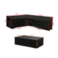 2Pcs Water Resistant L-Shape Sectional Sofa Protector Cover-1 sectional cover + 1 table cover