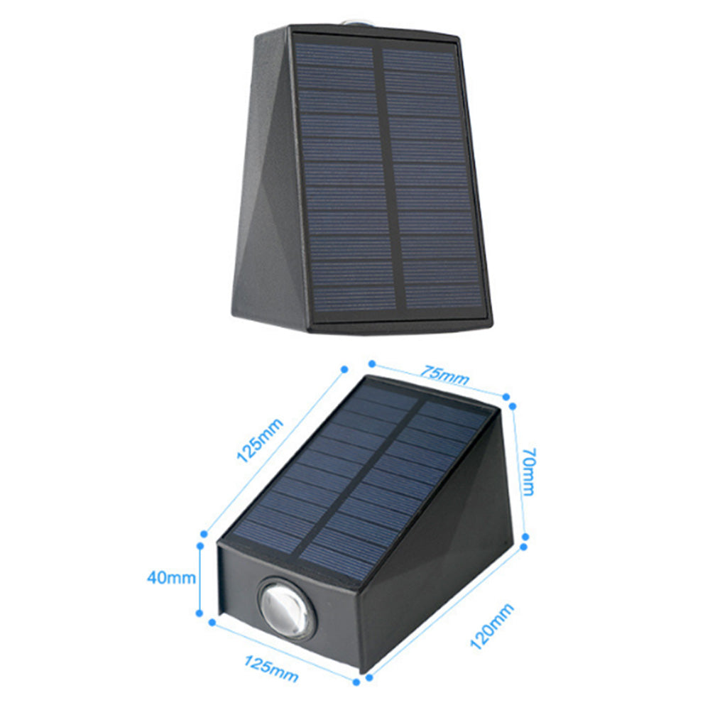 Solar Wall Light Up and Down Outdoor Water Resistant Landscape Light Fence Yard Lamp