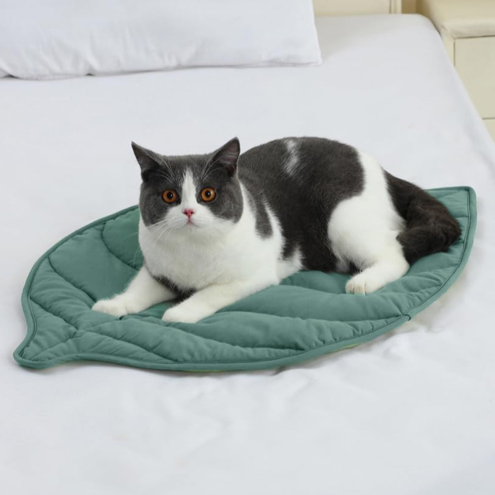 Double-Sided Leaf Shape Pet Bed Mat