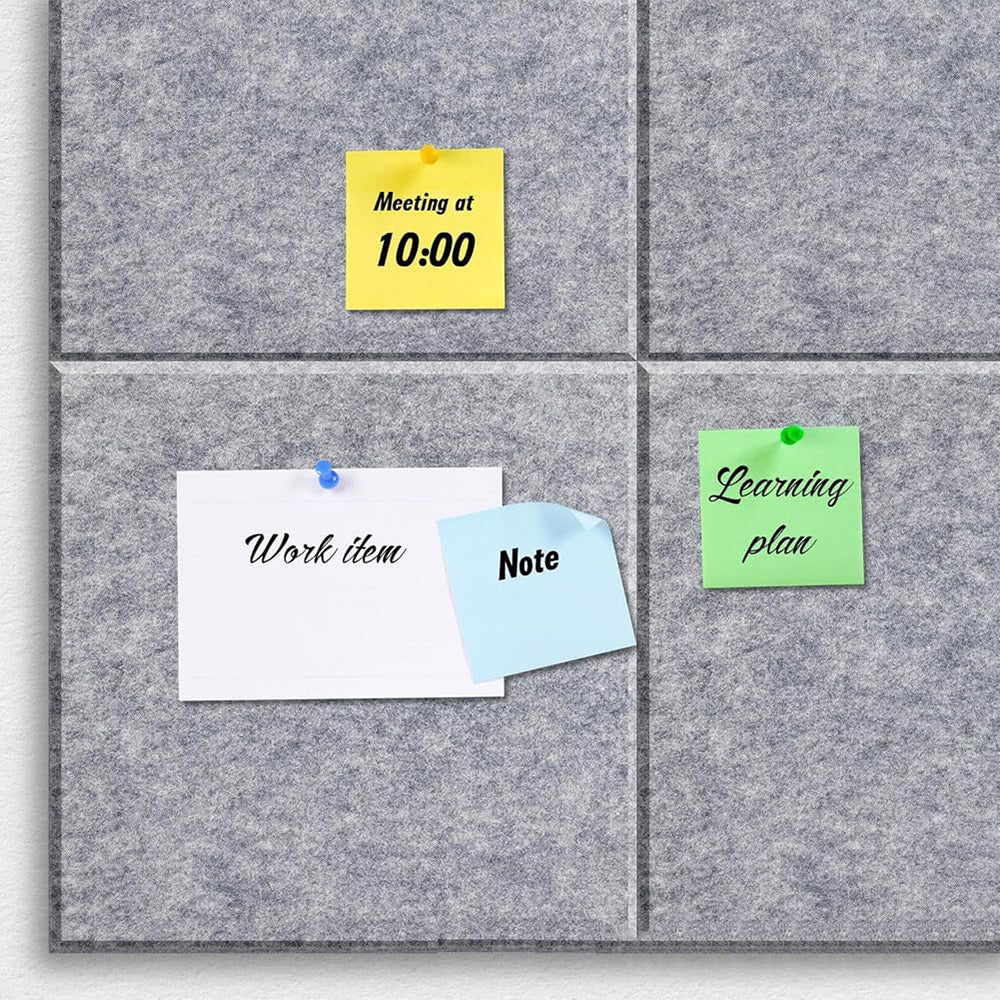 12Pcs Large Felt Bulletin Board Cork Boards for Walls Office Classroom Pin Board