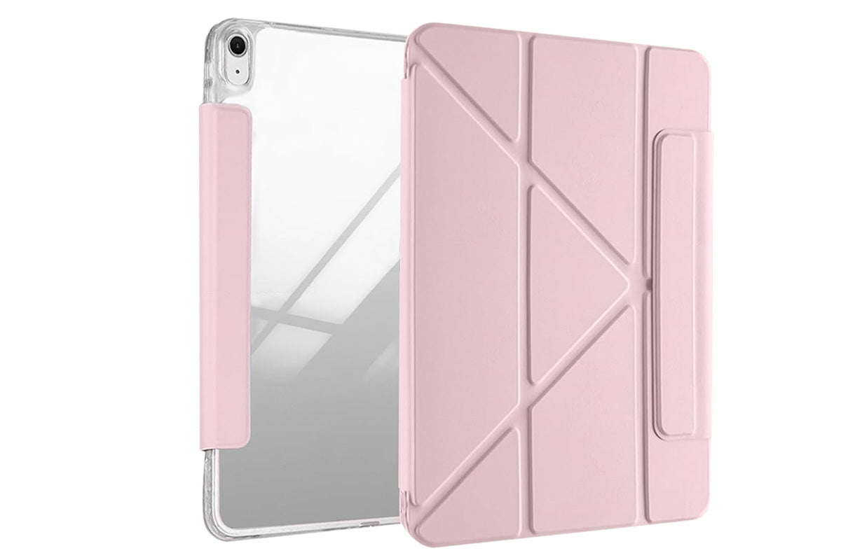 Anti-Bending PC Tablet Case with Multi-Angle Stand Pencil Holder for iPad