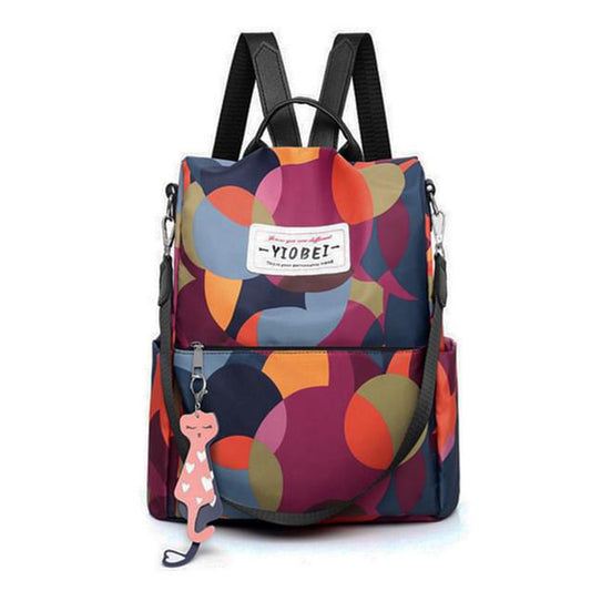 Anti-theft Backpack New Multifunctional Printed Oxford Travel Bag