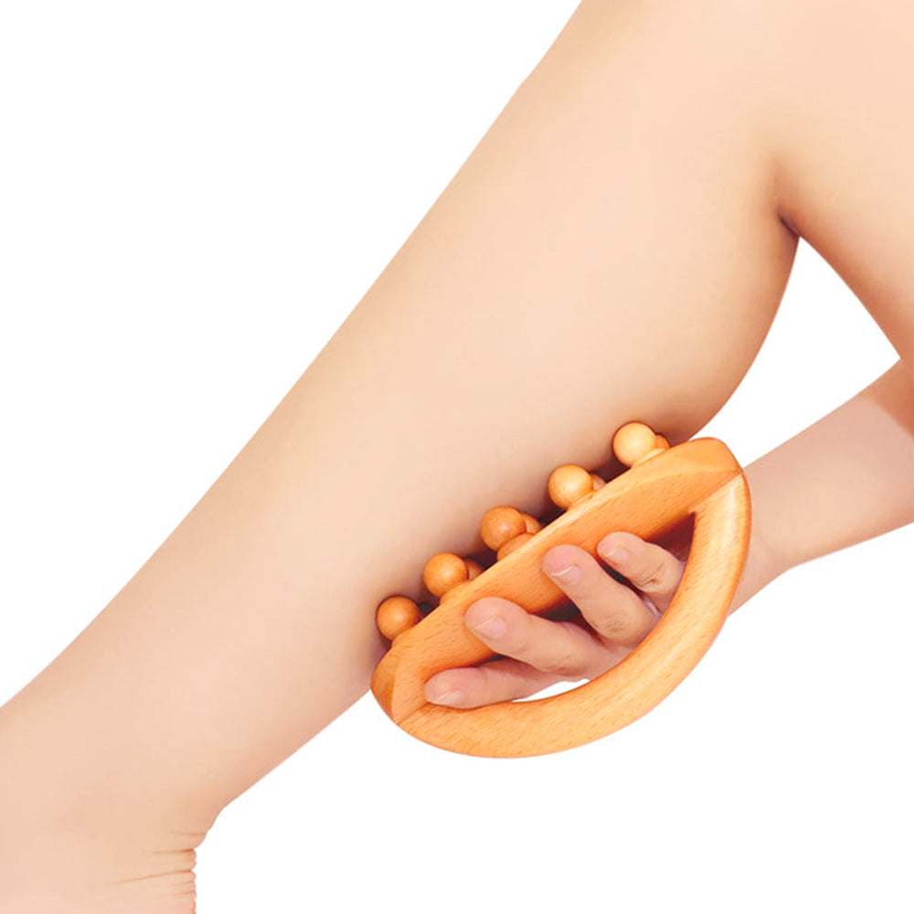 2Pcs Handheld Wood Therapy Massage Brush for Cellulite Remover