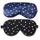 2Pcs Pure Mulberry Silk Travel Sleeping Mask with Adjustable Strap-Black+Navy