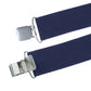Mens X Back Elastic Suspenders with 4 Metal Clips Adjustable to 120cm