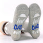 2Pairs Father's Day Funny Socks for Dad-Grey and Black