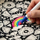 DIY Coloring Blanket Washable Reusable Coloring Mat for Adults Girls Boys-Style 2