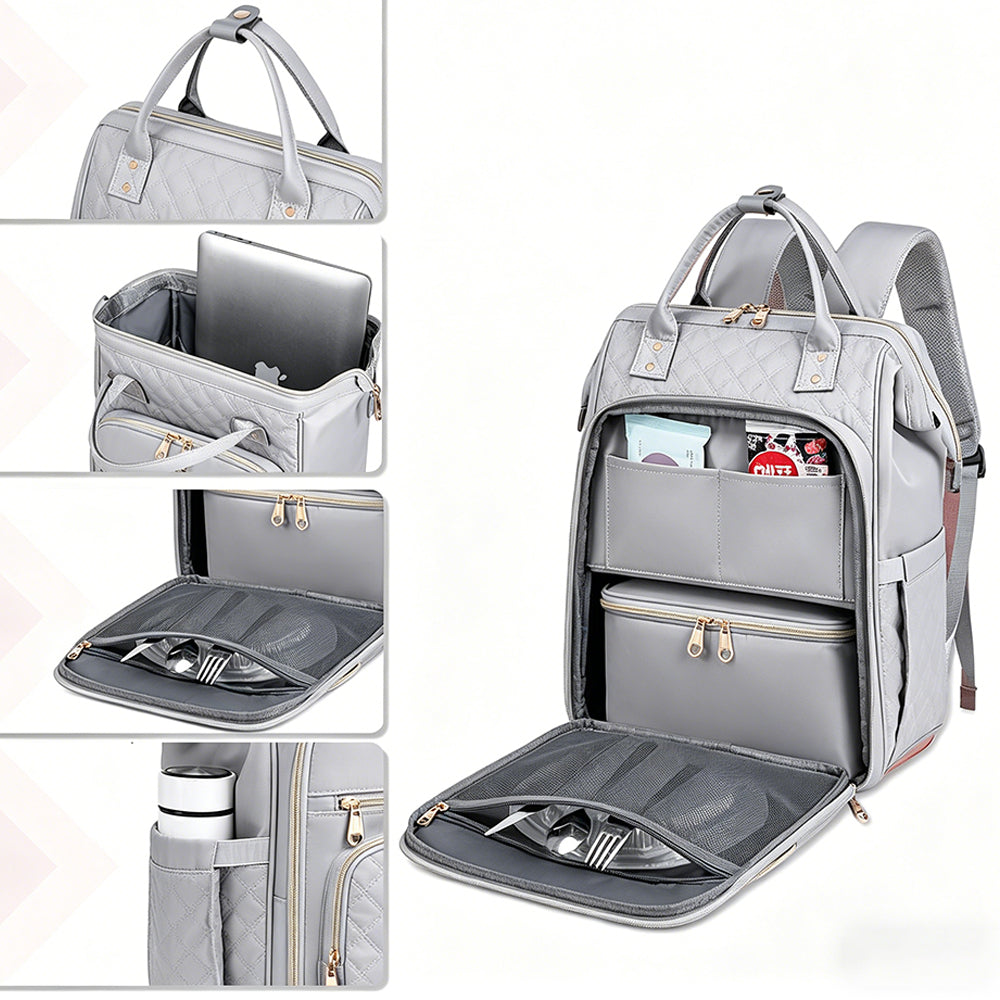 2-in-1 Lunch Backpack For Women Laptop Backpacks Travel Backpacks