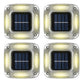 4Pcs 8LED Solar Powered Deck Lights Garden Path Wall Lamp