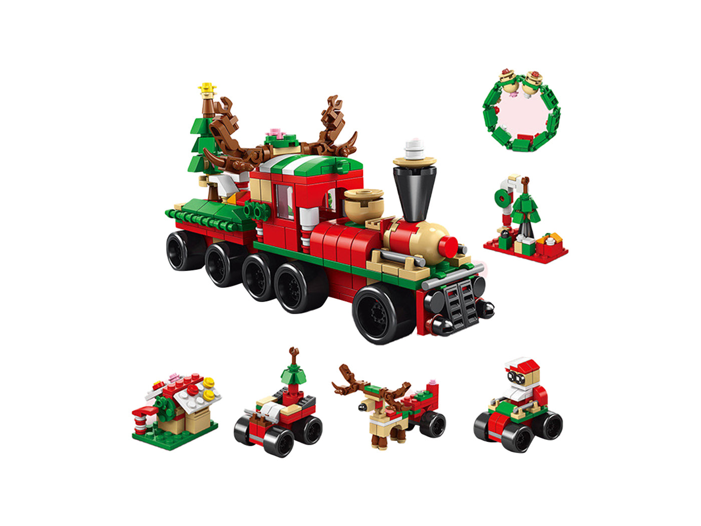 24 Days Christmas Advent Calendar Kids Building Blocks Playsets
