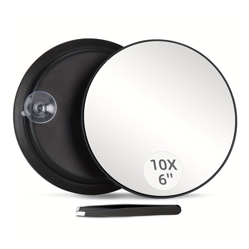 10X/20X/30X Round Magnifying Mirror with 3 Suction Cups and 360 Degree Adjustable Stand