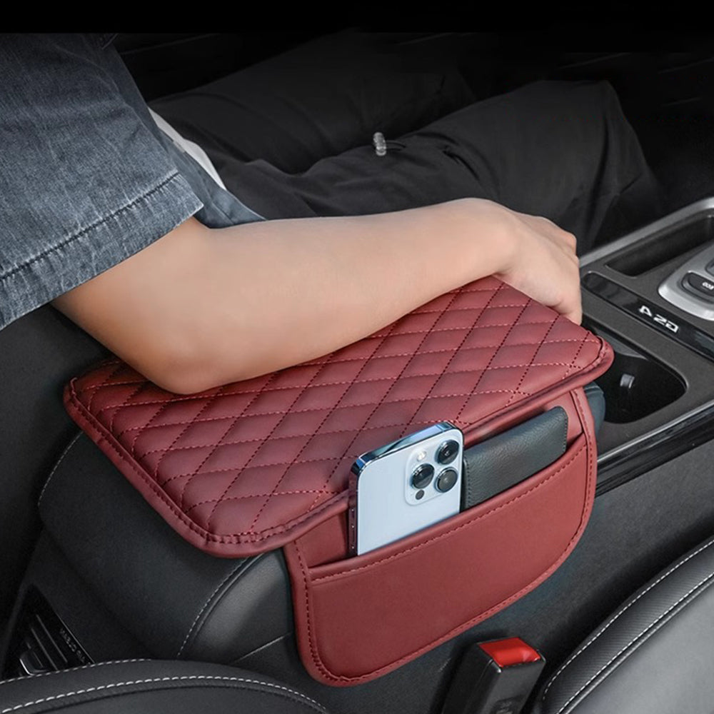 Car Center Console Cover Universal Leather Car Armrest Cover Cushion