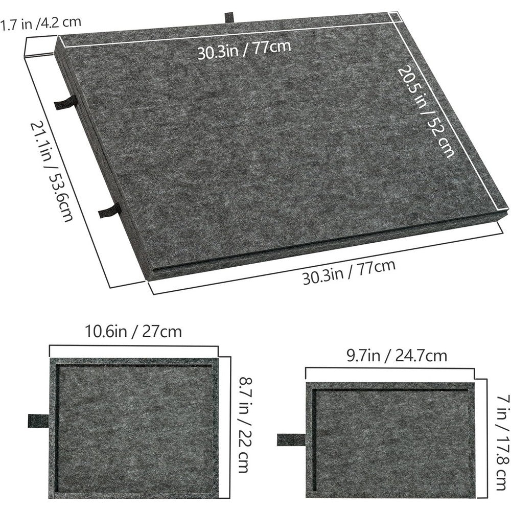Puzzle Board with 6 Sliding Drawers Foldable Felt Puzzle Table Up to 1000 Pieces