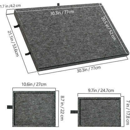 Puzzle Board with 6 Sliding Drawers Foldable Felt Puzzle Table Up to 1000 Pieces