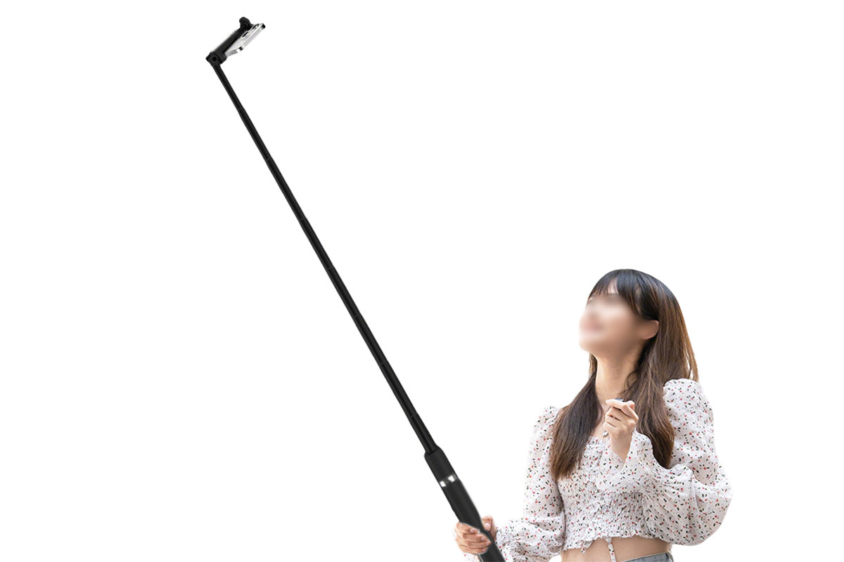 Extendable Phone Tripod Selfie Stick with 9-Button Wireless Remote for Travel Vlogging